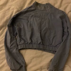 Baby Blue Crop Turtleneck Sweater